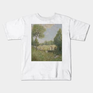 The Fishing Party by Julian Alden Weir Kids T-Shirt